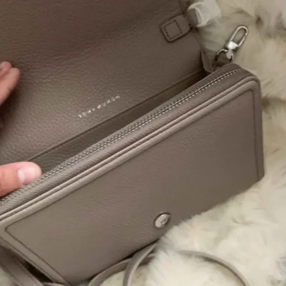 tory burch crossbody gray wallet 🌼 - Picture 4 of 7